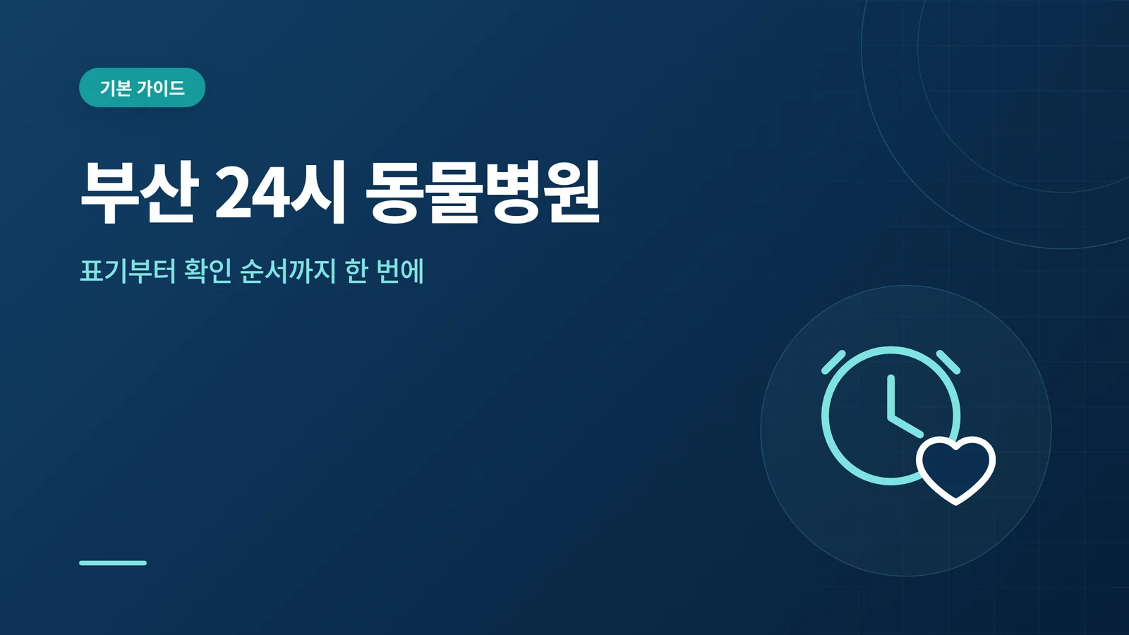 부산 24시 동물병원