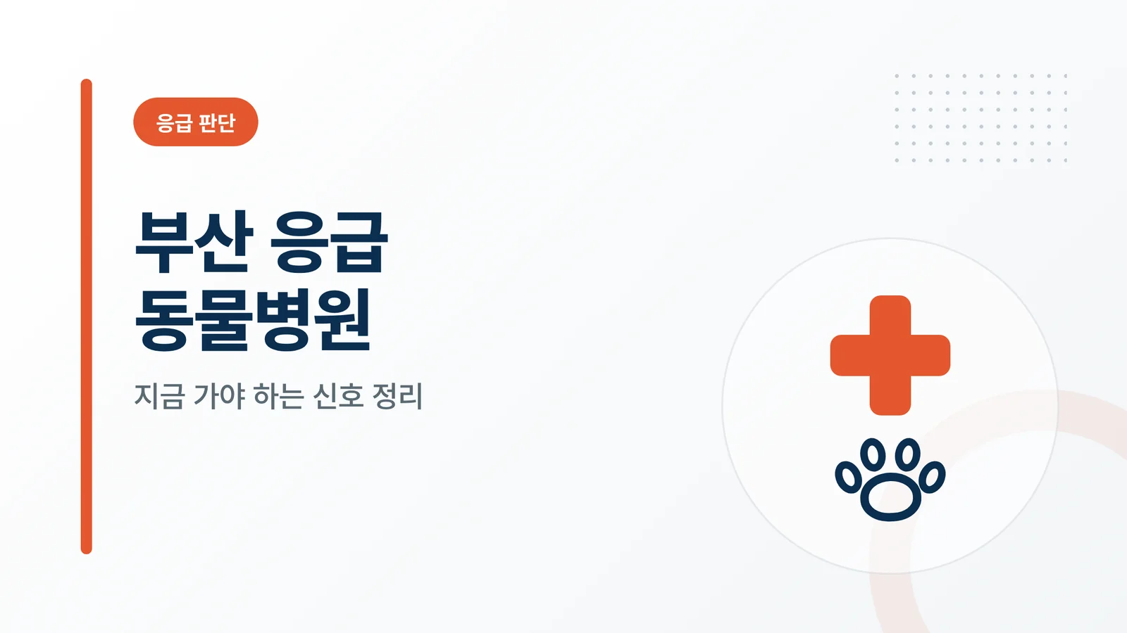 부산 응급 동물병원