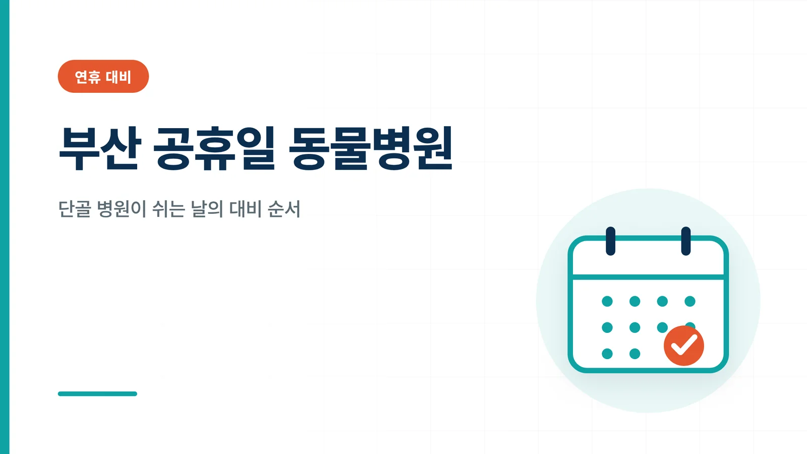 부산 공휴일 동물병원